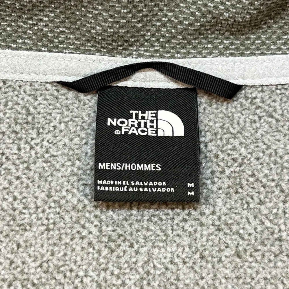 The North Face Fleece Pullover Mens Medium Gray 1/4 Zip Long Sleeve Shirt Hiking